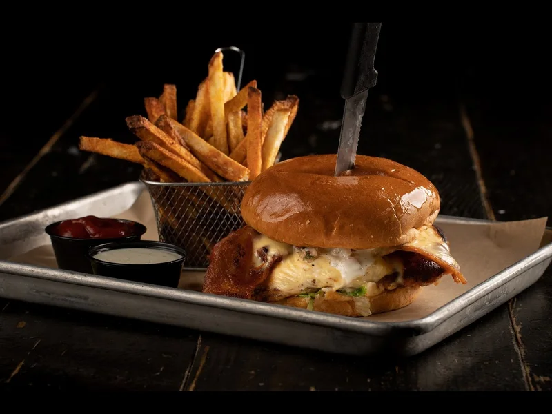 Chicken Ranch sandwich, grilled chicken under melted pepper jack with bacon and pico